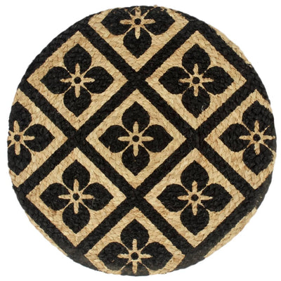 Vidaxl placemats 4 st rond 38 cm jute zwart