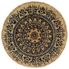 Vidaxl placemats 6 st rond 38 cm jute donkerblauw