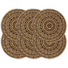 Vidaxl placemats 6 st rond 38 cm jute donkerbruin