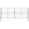 VidaXL Poort 415x200 cm gegalvaniseerd staal zilverkleurig