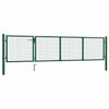 Vidaxl tuinpoort staal 350x75 cm groen