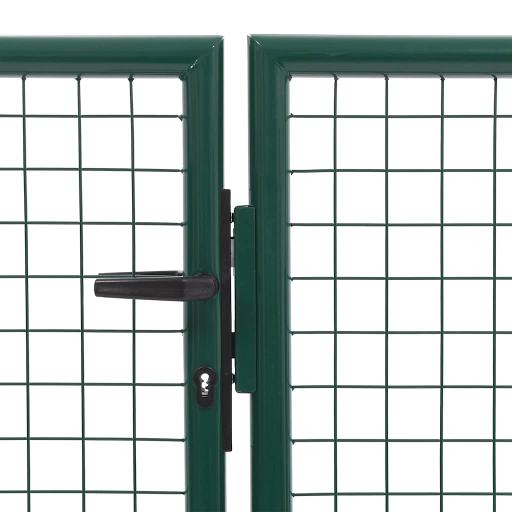 Vidaxl tuinpoort staal 350x75 cm groen
