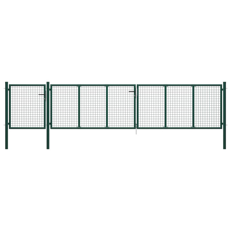 VidaXL Poort 500x75 cm staal groen