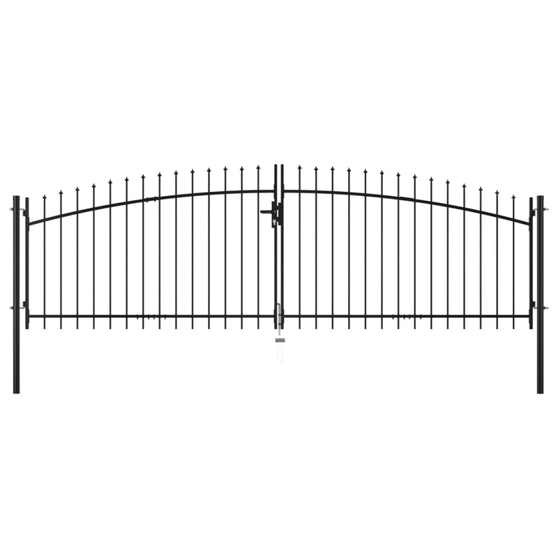 Vidaxl Hek Port Double Douch con Spears Top 400x150 cm