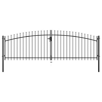 Vidaxl Hek Port Double Douch con Spears Top 400x150 cm