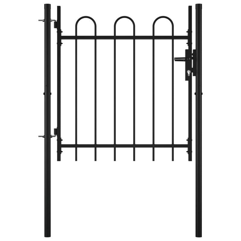 Vidaxl singolo gate con forma a prua 100x75 cm