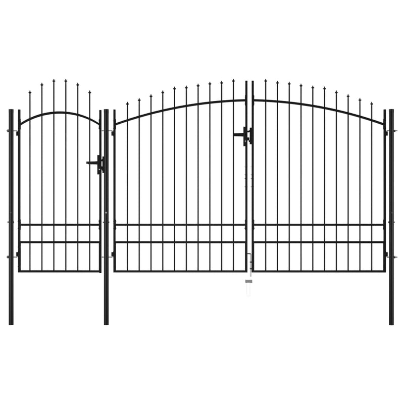 Porta Vidaxl 2.45x4 m in acciaio nero