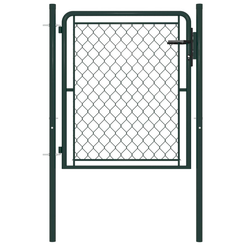 Vidaxl tuinpoort staal 100x75 cm groen