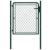 Vidaxl tuinpoort staal 100x100 cm groen