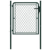 Vidaxl tuinpoort staal 100x100 cm groen