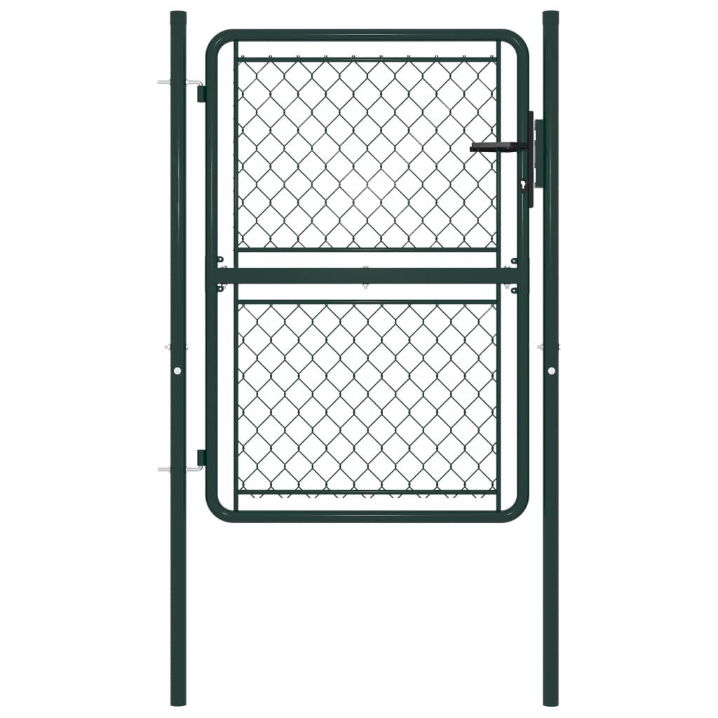Vidaxl tuinpoort staal 100x150 cm groen