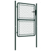 Vidaxl tuinpoort staal 100x150 cm groen