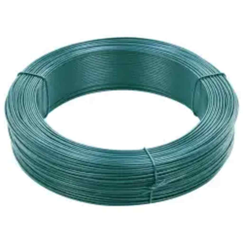 Vidaxl Hekbind hilo 250 m 1.4 2 mm de acero verde negruzco
