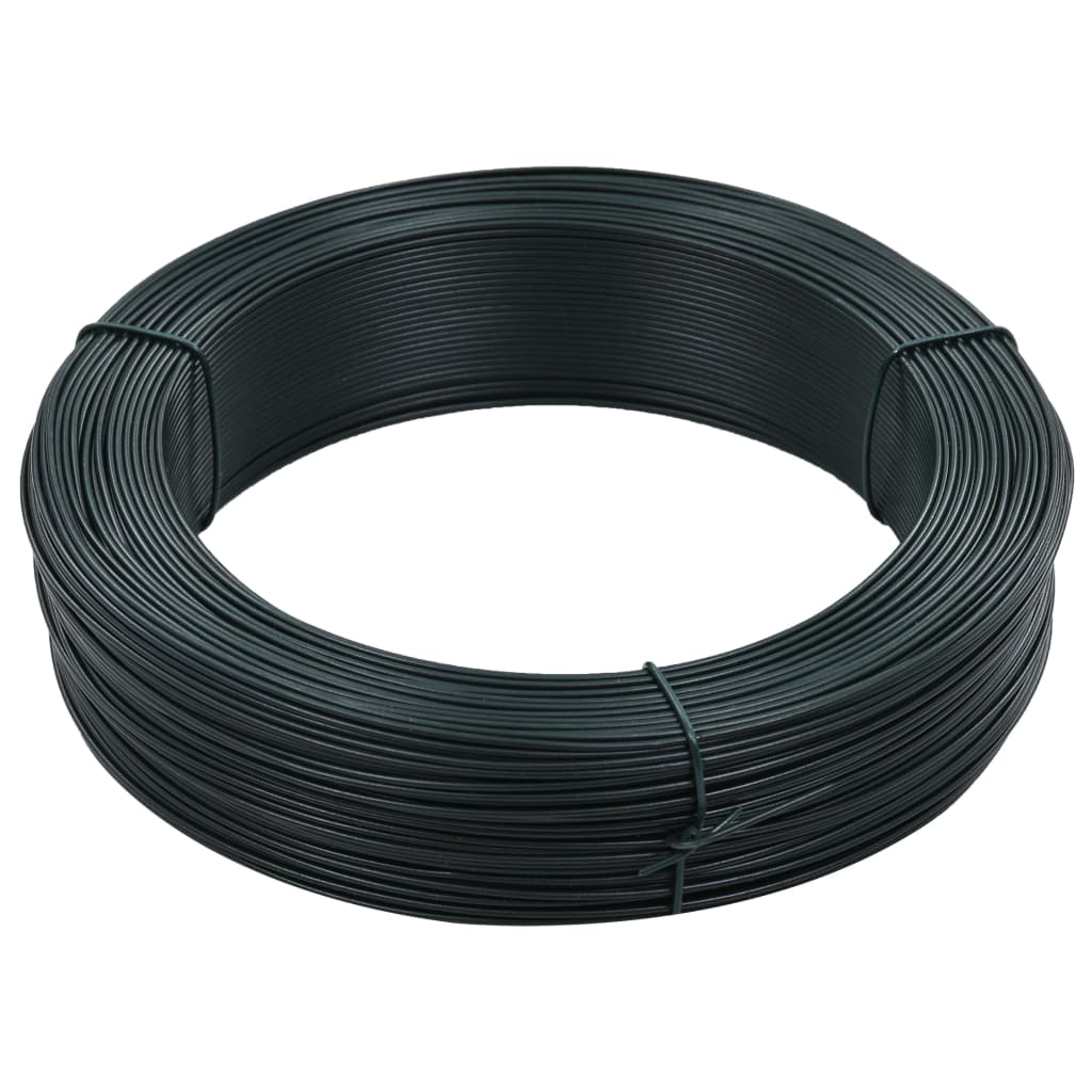 Vidaxl Hekbind hilo 250 m 1.6 2.5 mm de acero verde negruzco
