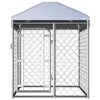 Perrera de perros de Vidaxl para el exterior con techo de 100x100x125 cm