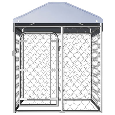 Perrera de perros de Vidaxl para el exterior con techo de 100x100x125 cm