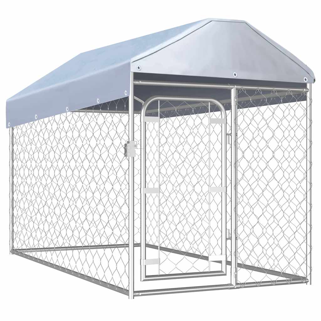 Vidaxl Dog Kennel per l'esterno con tetto 200x100x125 cm
