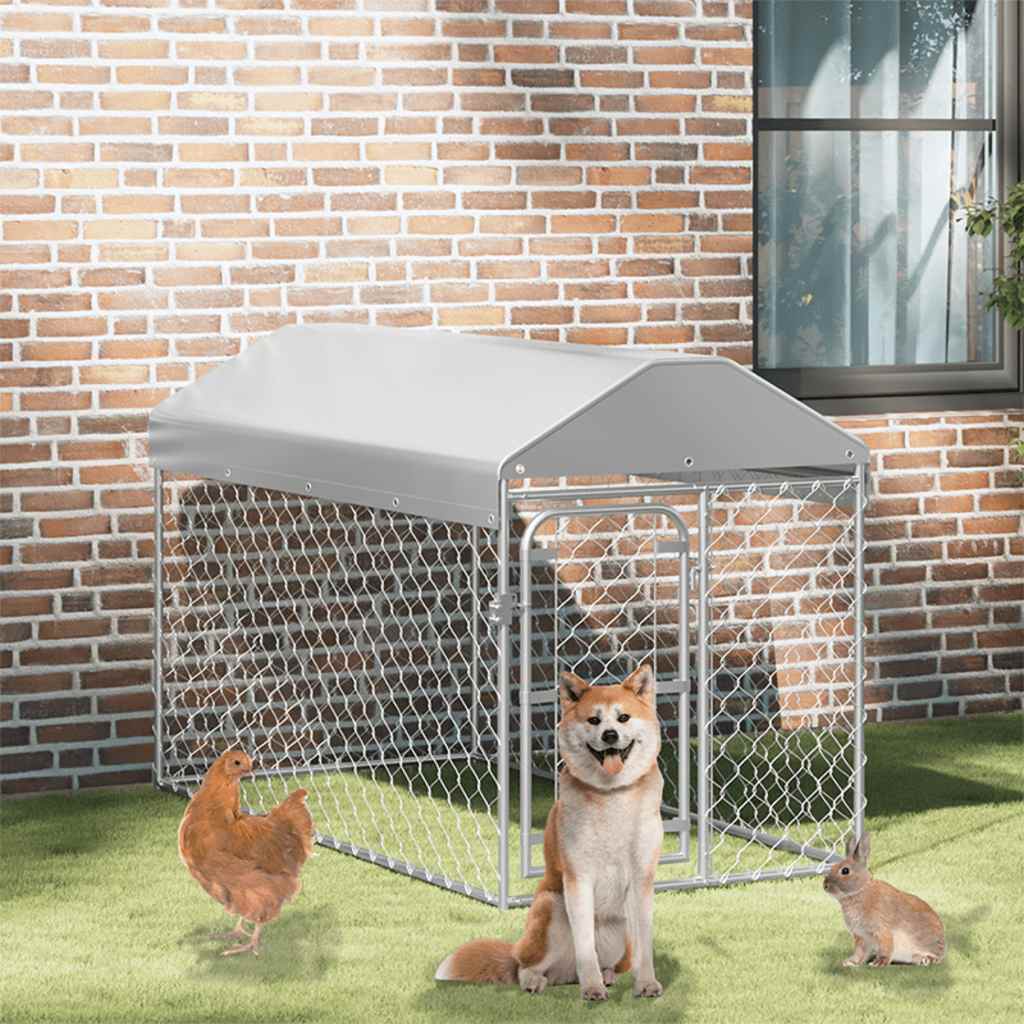 Vidaxl Dog Kennel per l'esterno con tetto 200x100x125 cm