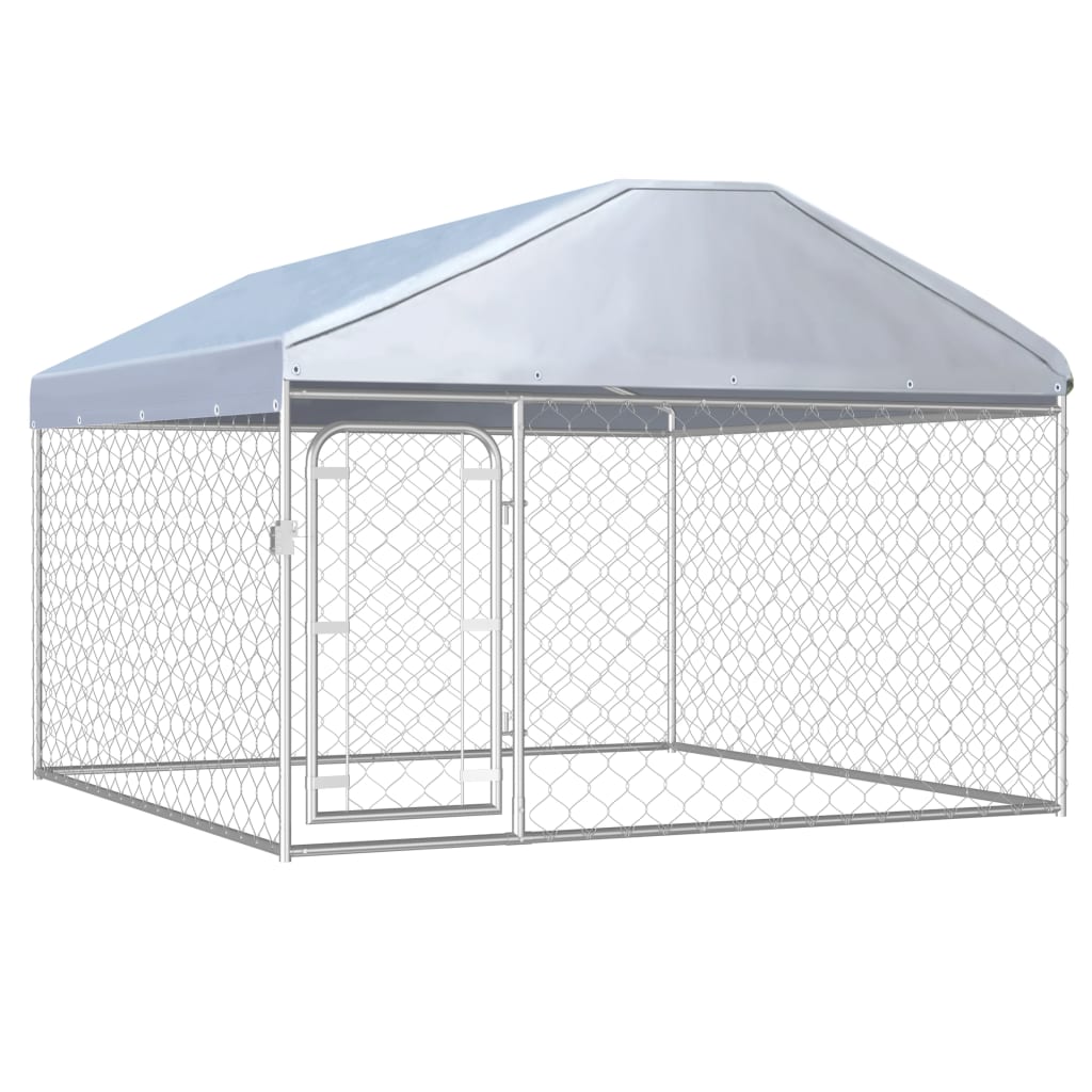 Vidaxl Dog Kennel per l'esterno con tetto 200x200x135 cm