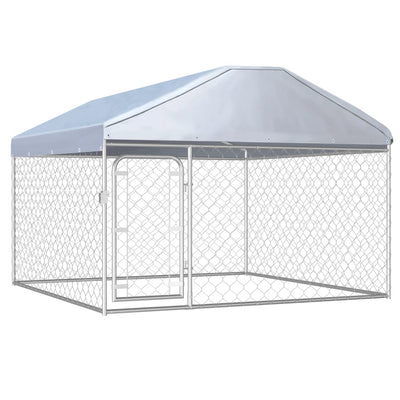 Vidaxl Dog Kennel per l'esterno con tetto 200x200x135 cm