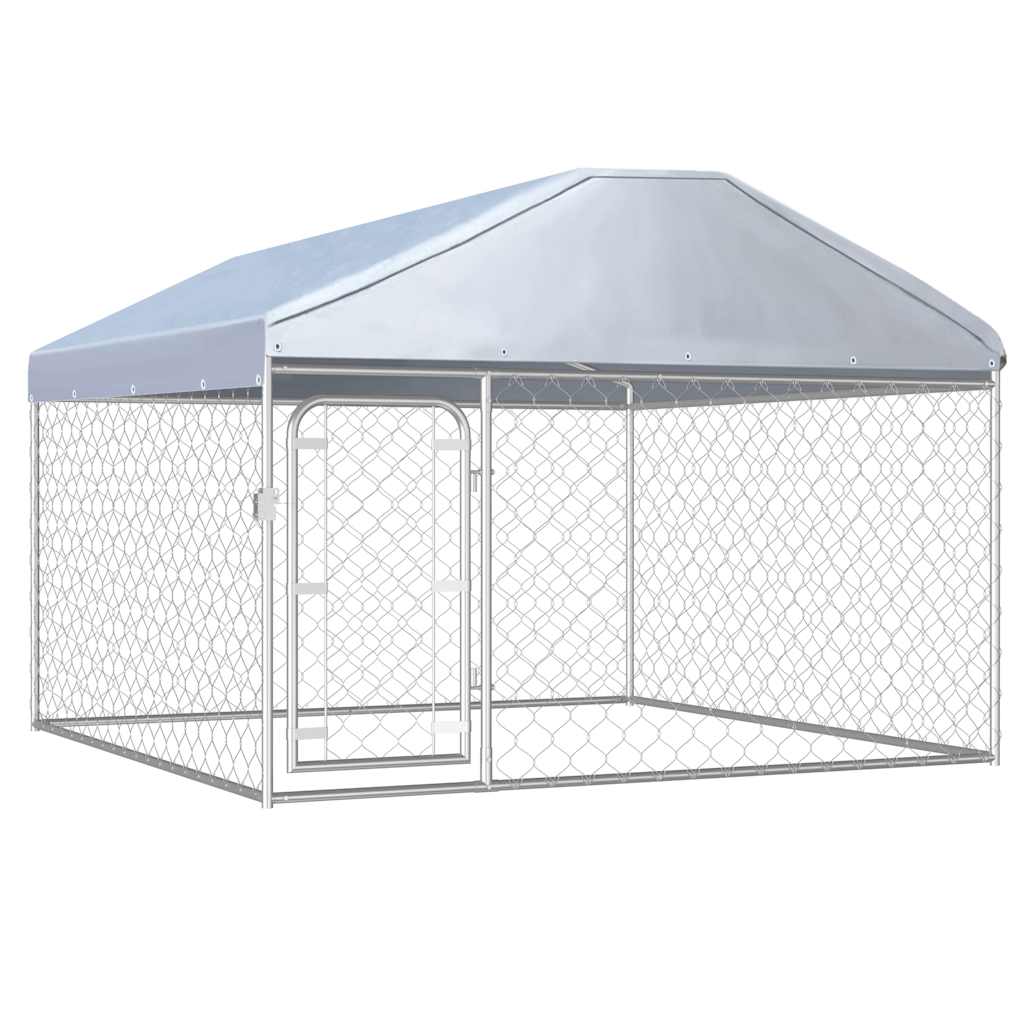 Perrera de perros de Vidaxl para el exterior con techo 200x200x135 cm