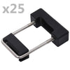 Vidaxl U-Connection con plástico para HEK Post 25 Conjuntos 60x40 mm