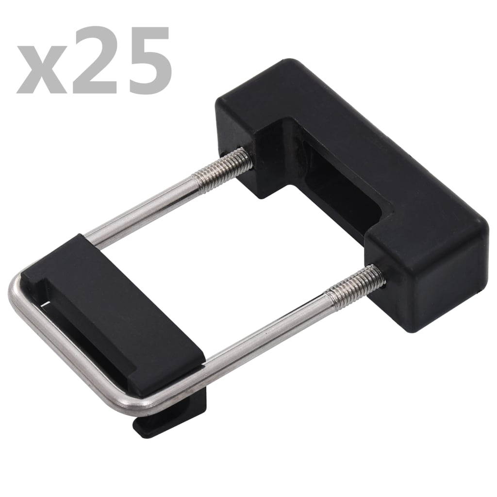 Vidaxl U-Connection con plástico para HEK Post 25 Conjuntos 60x40 mm