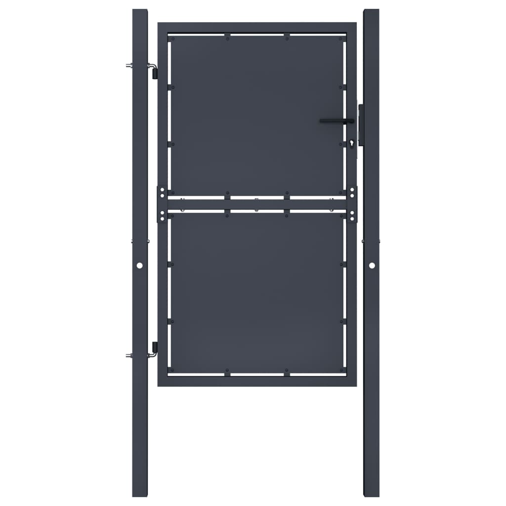 Vidaxl poort 100x125 cm staal antraciet