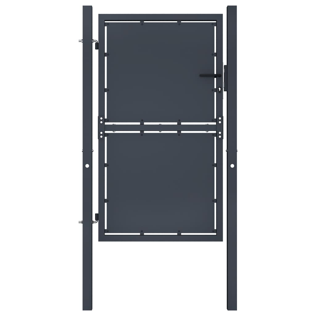 Porta Vidaxl 100x200 cm Antracite in acciaio