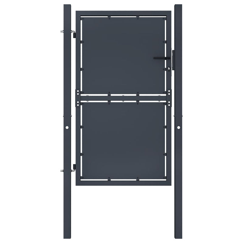 VidaXL Poort 100x200 cm staal antraciet