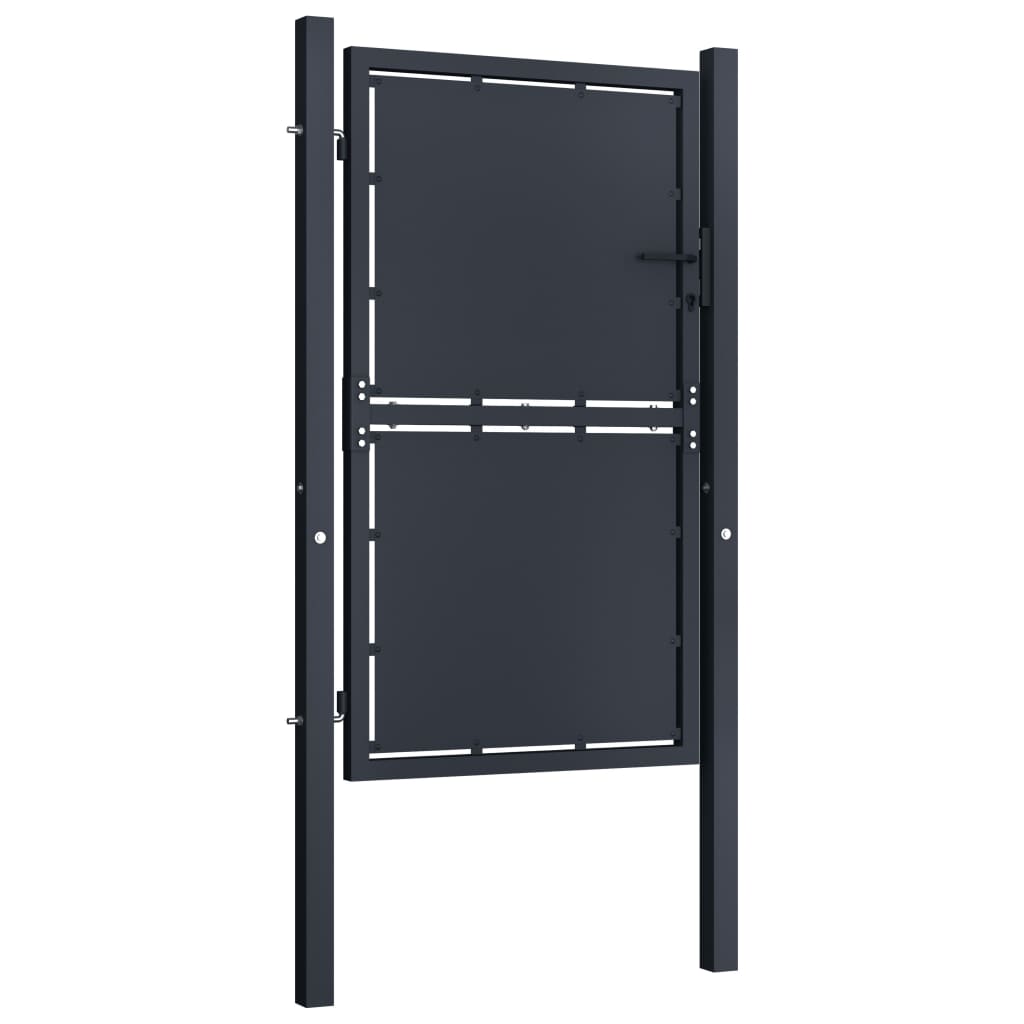 Porta Vidaxl 100x200 cm Antracite in acciaio