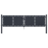 VidaXL Poort 300x100 cm staal antraciet
