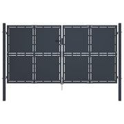 VidaXL Poort 300x125 cm staal antraciet - afbeelding 1