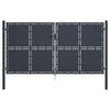 VidaXL Poort 300x150 cm staal antraciet