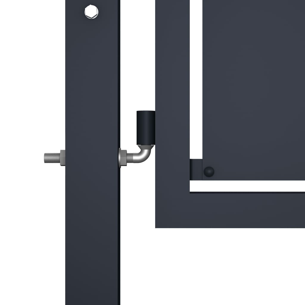 VidaXL Poort 350x75 cm staal antraciet