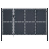 VidaXL Poort 350x150 cm staal antraciet