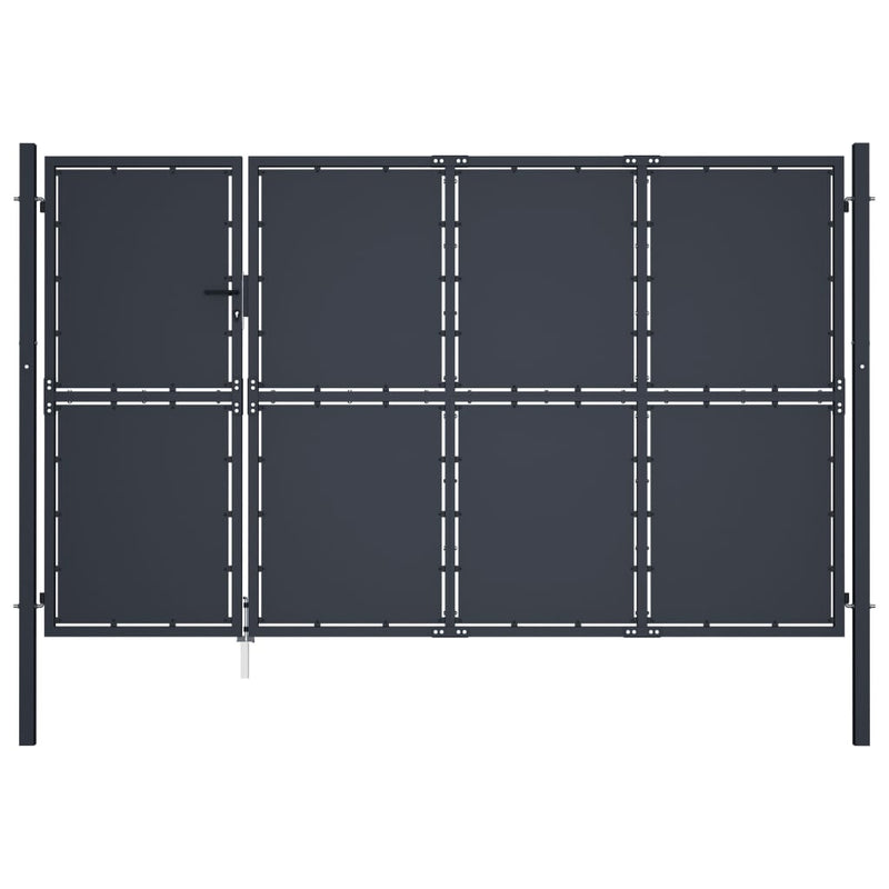 VidaXL Poort 350x200 cm staal antraciet