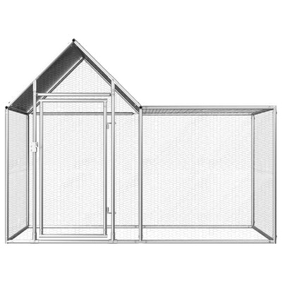 Vidaxl Chicken Run 2x1x1.5 M de acero galvanizado