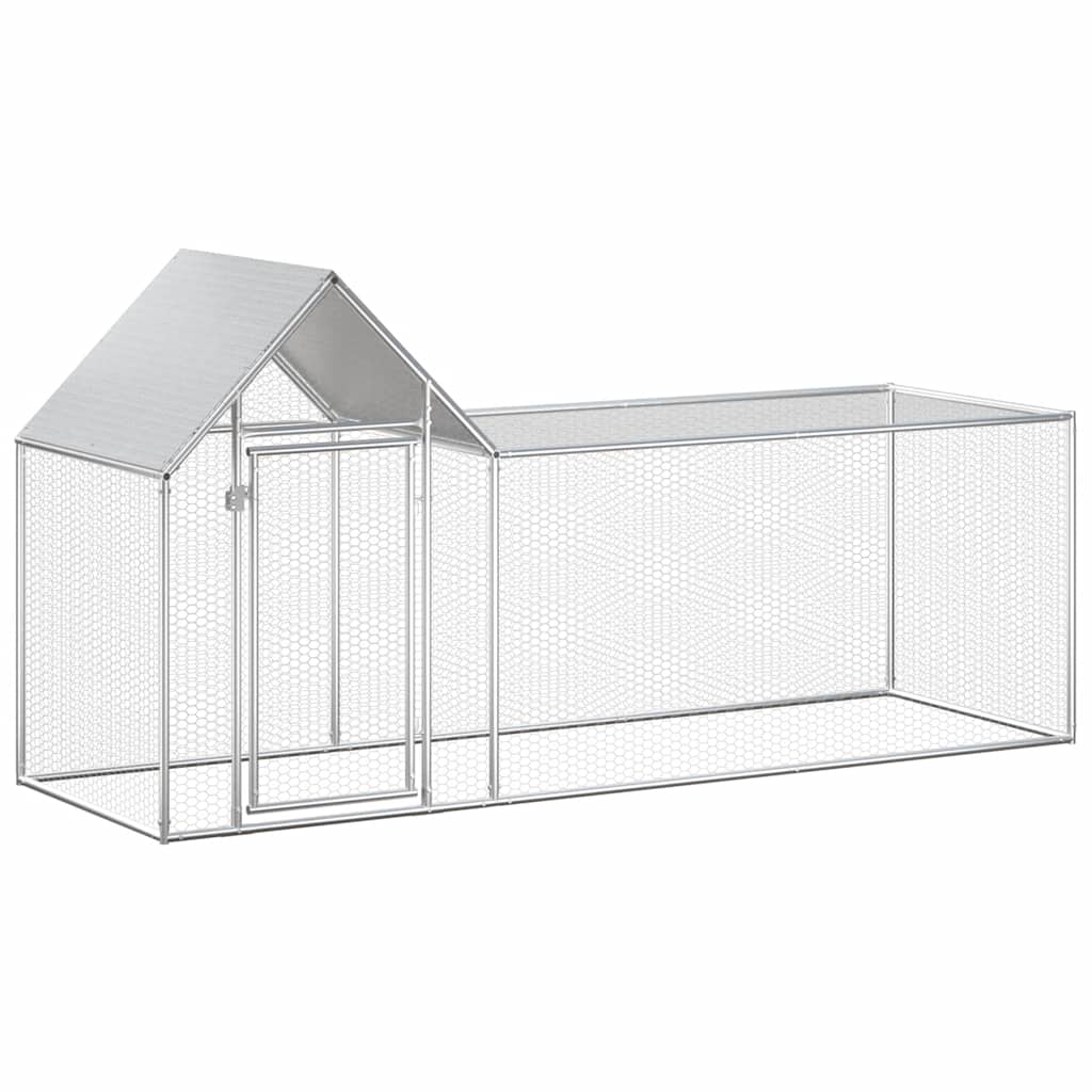 Vidaxl Chicken Run 3x1x1,5 m in acciaio zincato