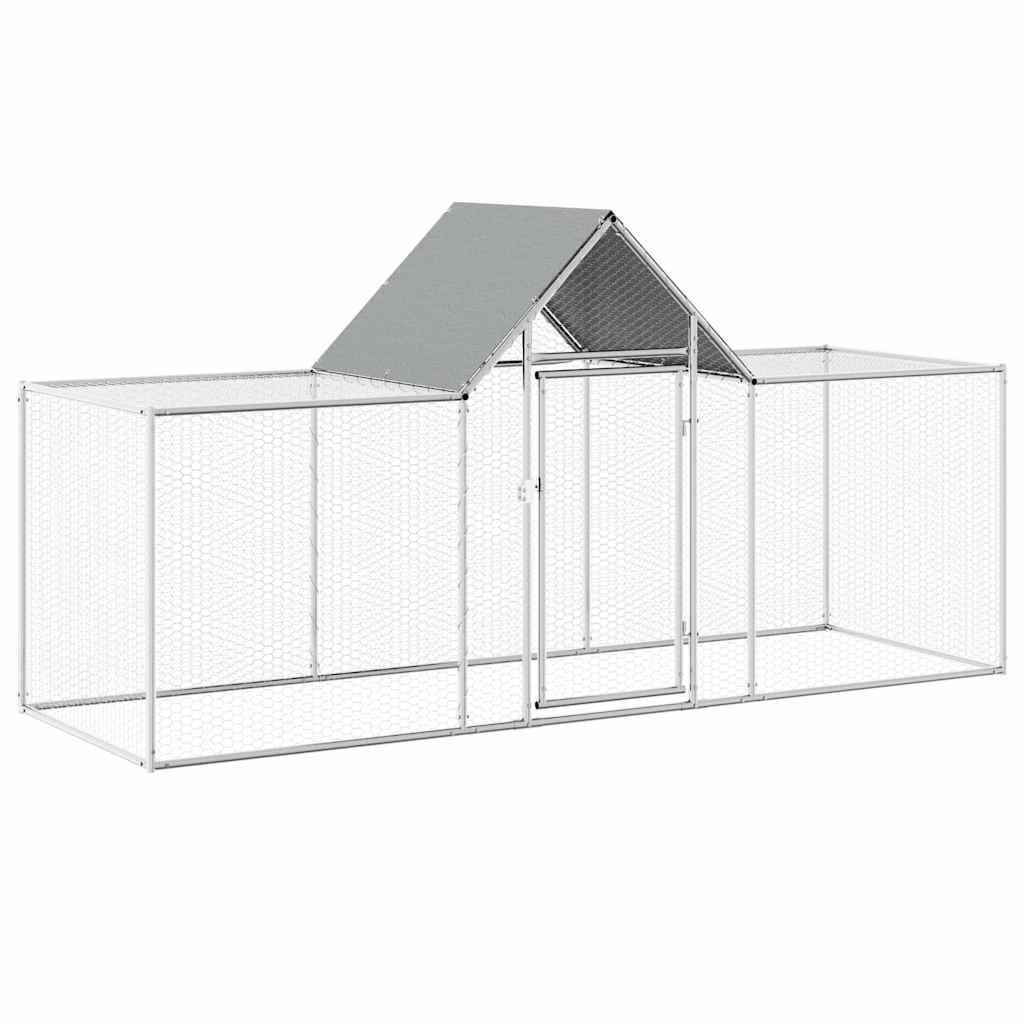 Vidaxl Chicken Run 3x1x1,5 m in acciaio zincato