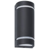 Vidaxl Lampade a parete da esterno 2 pezzi 35 W mezzo round nero