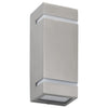 Vidaxl Lámparas de pared al aire libre 2 PCS 35 W Rectangular Silver Colored