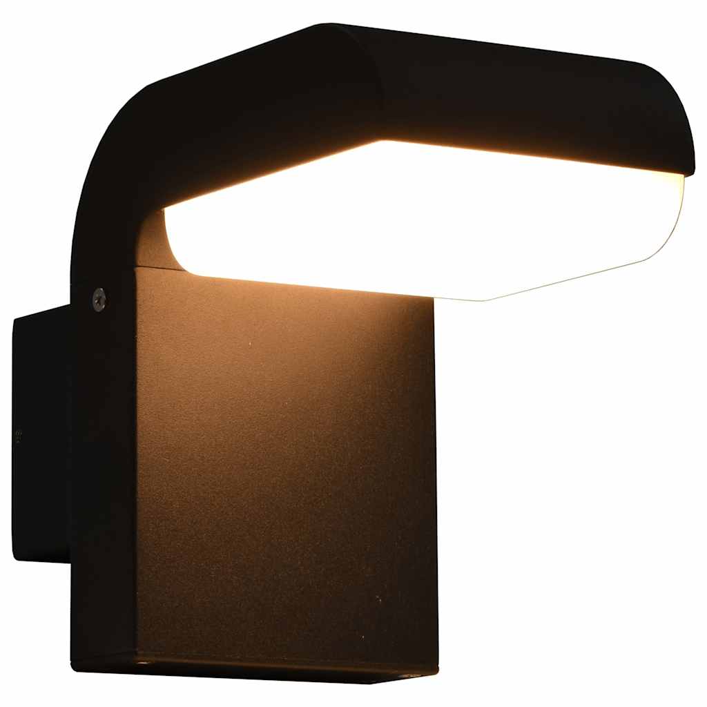 Lampada da parete per esterni LED Vidaxxl 9 W ovale nera