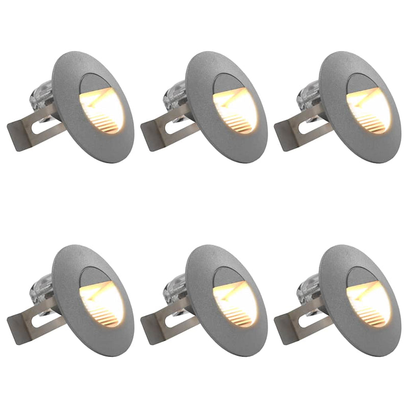 Vidaxl led-buitenwandlampen 6 st 2 w rond zilverkleurig