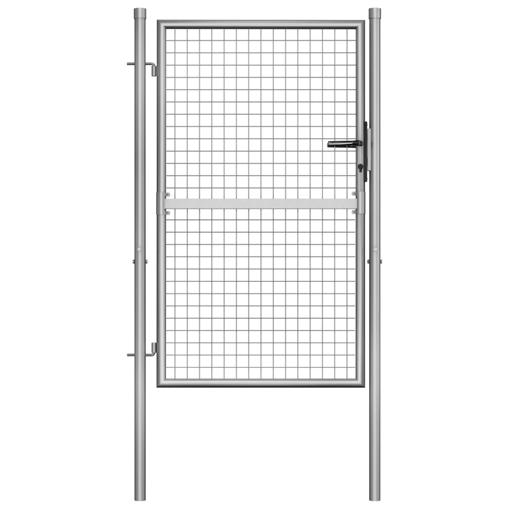 Puerto Vidaxl 105x175 cm de acero galvanizado de plata de color plateado