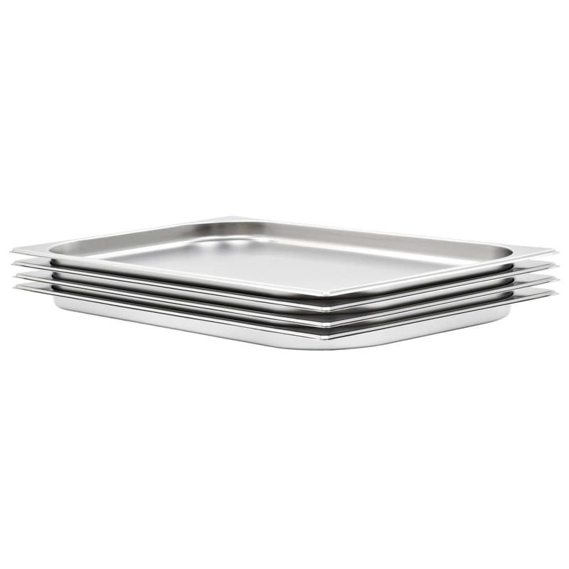 Vidaxl Gastronormbakken 4 PCS Gn 1 1 20 mm de acero inoxidable