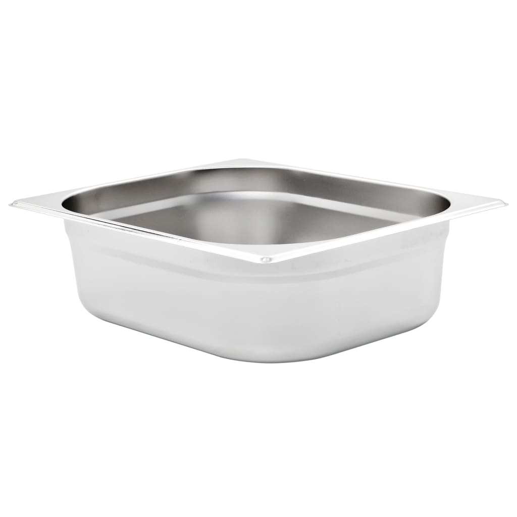 Vidaxl Gastronormbakken 4 pezzi GN 1 2 100 mm in acciaio inossidabile