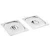 Coperchi Vidaxl 2 pezzi per gn 1 2 scale in acciaio inossidabile