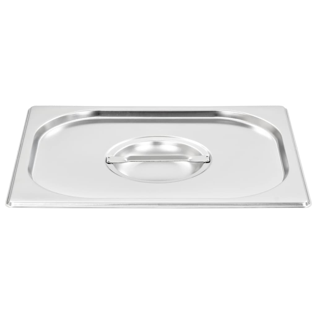 Coperchi Vidaxl 2 pezzi per gn 1 2 scale in acciaio inossidabile