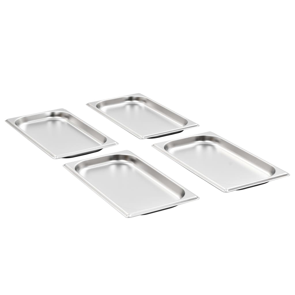 Vidaxl gastronormbakken 12 st gn 1 3 20 mm roestvrij staal
